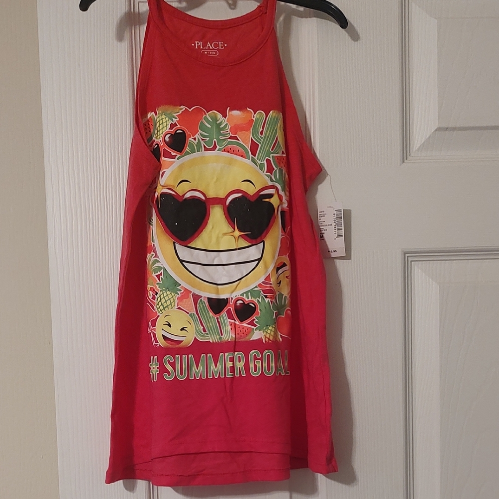 The Children's Place Red Emoji Summer Tank Top